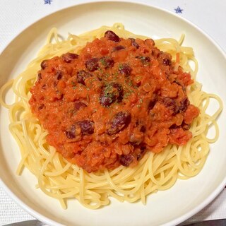 （豆）豆乳トマトクリームソースパスタ